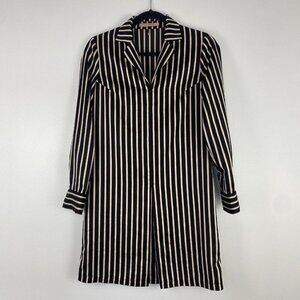 Scotch & Soda Women's Collared Long Sleeve Mini Dress Size XS Striped Preppy